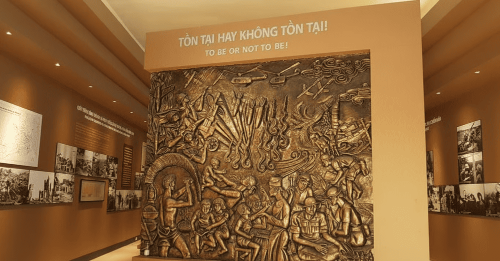 Artifacts and photographs at the site vividly convey the hardship and strength of Vinh Moc villagers